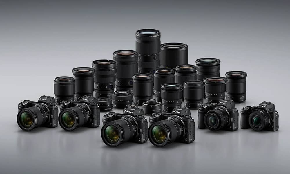 Cámaras Nikon y diferentes objetivos de montura Z