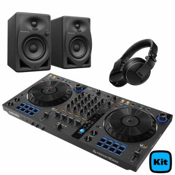 Combo DJ PRO con el controlador FLX6-GT, un par de monitores DM-40D y audífonos HDJ-X5