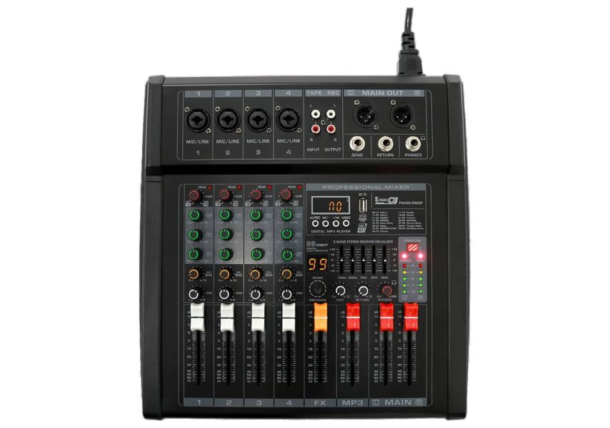 Pro DJ PM40S-99DSP Mixer de 4 canales vista frontal