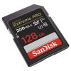 SanDisk Tarjeta SD 128GB Extreme PRO vista de perfil