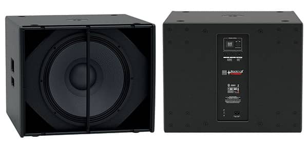 Martin Audio XP118 Dos Subwoofers Activos de 18 pulgadas vista frontal y posterior